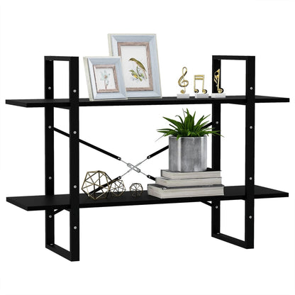 vidaXL Étagère à 2 niveaux noir 100x30x70 cm bois de pin massif