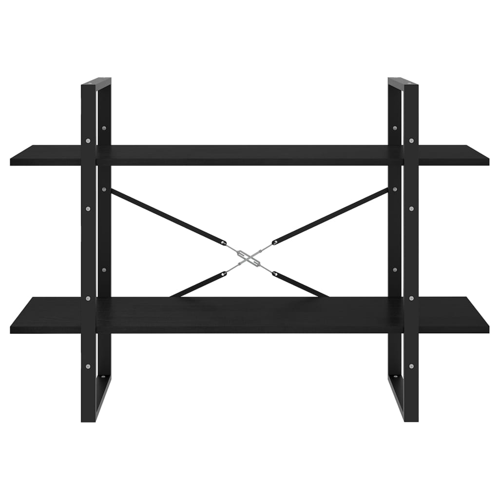vidaXL Étagère à 2 niveaux noir 100x30x70 cm bois de pin massif