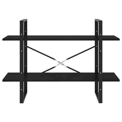 vidaXL Étagère à 2 niveaux noir 100x30x70 cm bois de pin massif