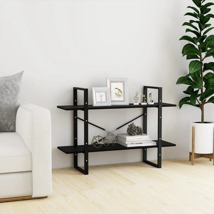 vidaXL Étagère à 2 niveaux noir 100x30x70 cm bois de pin massif