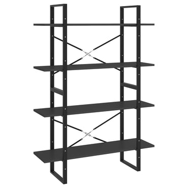 vidaXL Bibliothèque 4 étagères gris 100x30x140 cm bois d'ingénierie