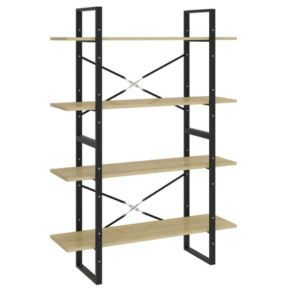 vidaXL Bibliothèque 4 étagères Chêne Sonoma 100x30x140 cm Bois d'ingénierie