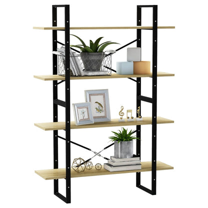 vidaXL Bibliothèque 4 étagères Chêne Sonoma 100x30x140 cm Bois d'ingénierie