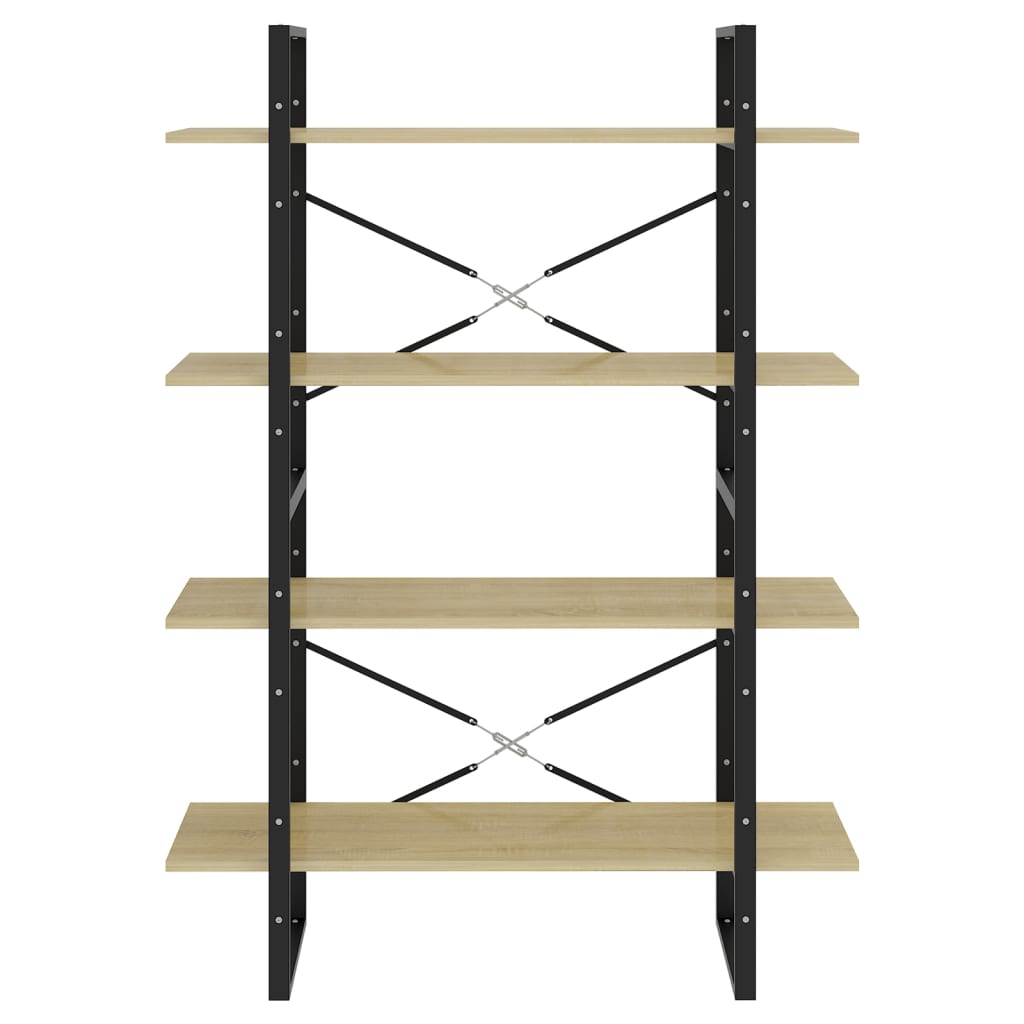 vidaXL Bibliothèque 4 étagères Chêne Sonoma 100x30x140 cm Bois d'ingénierie
