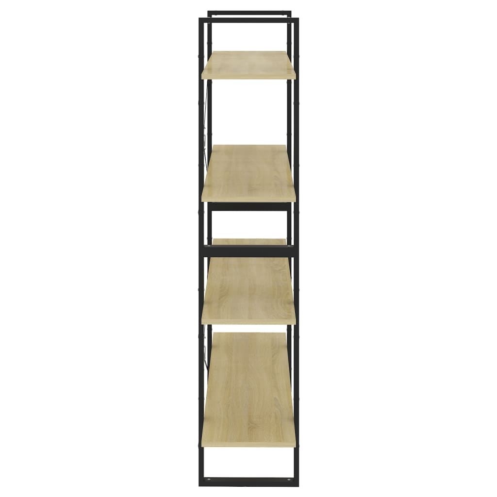 vidaXL Bibliothèque 4 étagères Chêne Sonoma 100x30x140 cm Bois d'ingénierie