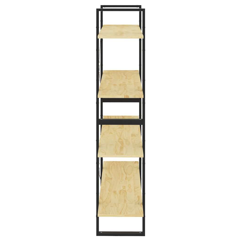 vidaXL Bücherregal 4 Fächer 100x30x140 cm Massivholz Kiefer