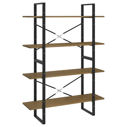 vidaXL Bücherregal 4 Fächer 100x30x140 cm Massivholz Kiefer