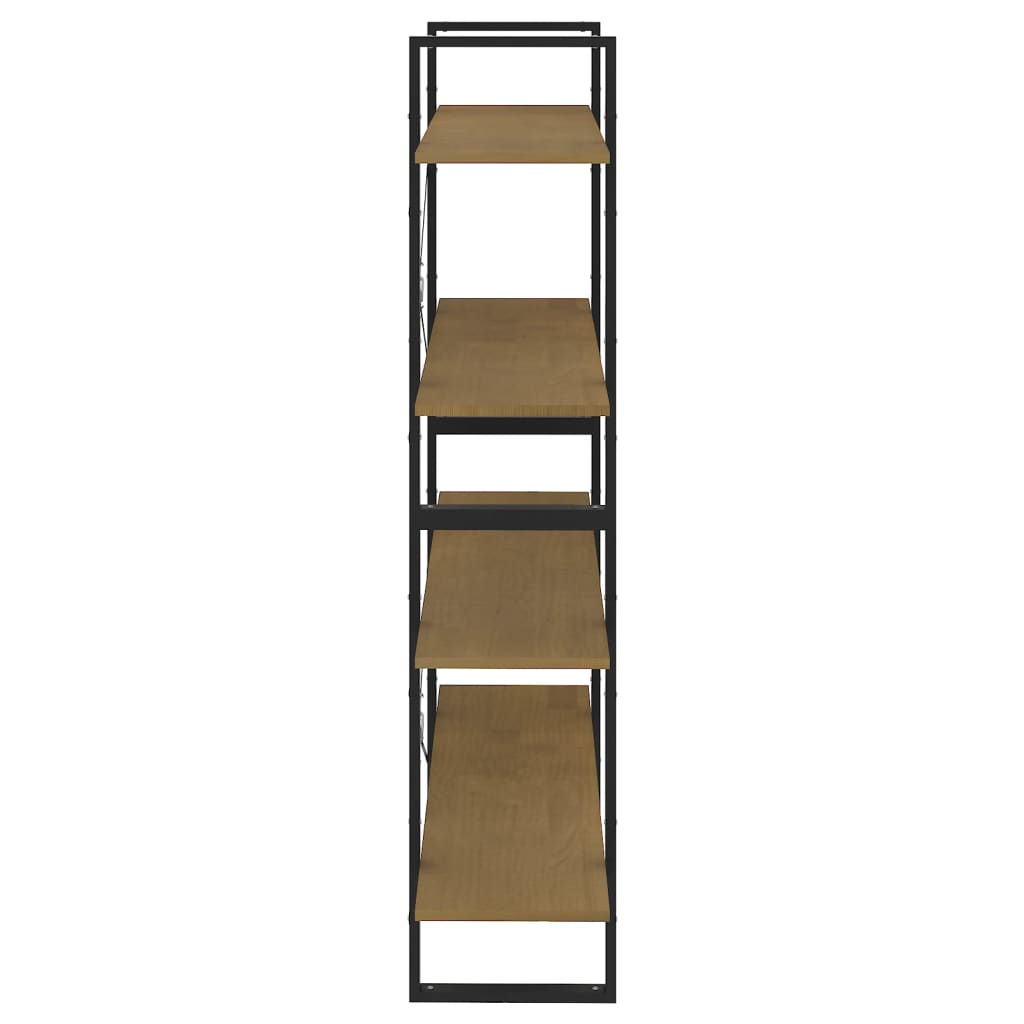 vidaXL Bücherregal 4 Fächer 100x30x140 cm Massivholz Kiefer