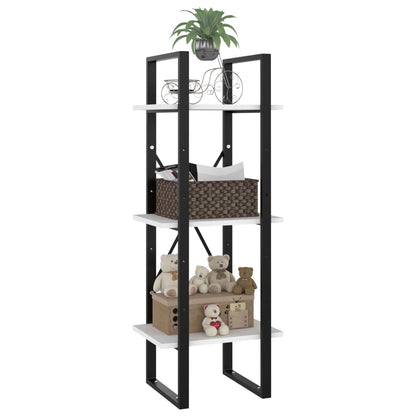 vidaXL Bücherregal 3 Fächer Weiß 40x30x105 cm Holzwerkstoff