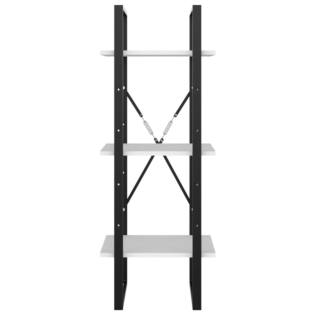 vidaXL Bücherregal 3 Fächer Weiß 40x30x105 cm Holzwerkstoff