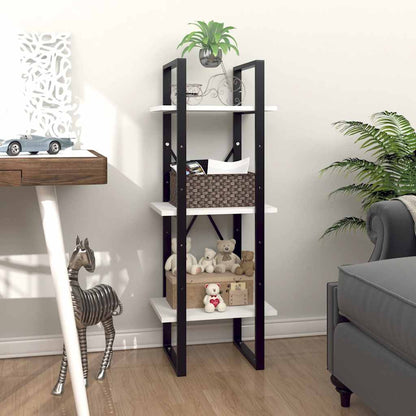 vidaXL Bücherregal 3 Fächer Weiß 40x30x105 cm Holzwerkstoff