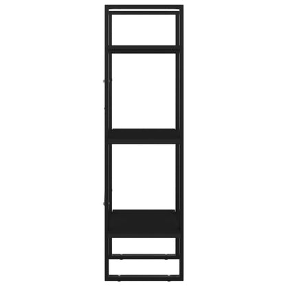 vidaXL Bücherregal 3 Fächer Schwarz 40x30x105 cm Holzwerkstoff