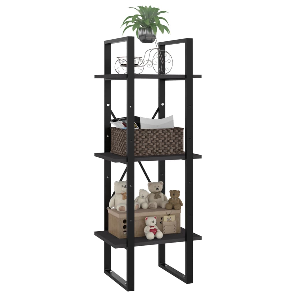 vidaXL Bücherregal 3 Fächer Grau 40x30x105 cm Holzwerkstoff