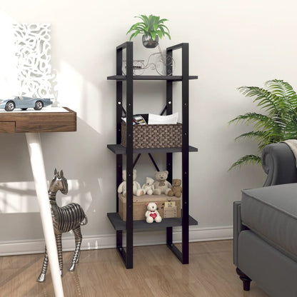 vidaXL Bücherregal 3 Fächer Grau 40x30x105 cm Holzwerkstoff