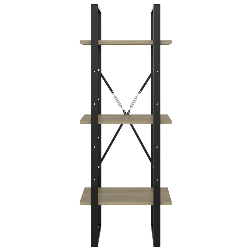 vidaXL Bibliothèque à 3 compartiments Chêne Sonoma 40x30x105 cm Bois d'ingénierie