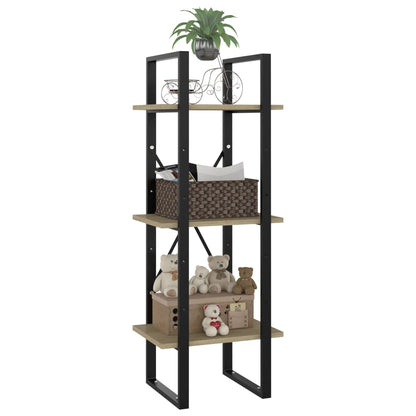 vidaXL Bibliothèque à 3 compartiments Chêne Sonoma 40x30x105 cm Bois d'ingénierie