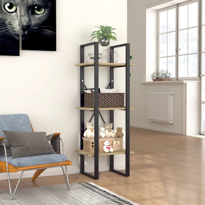 vidaXL Bibliothèque à 3 compartiments Chêne Sonoma 40x30x105 cm Bois d'ingénierie
