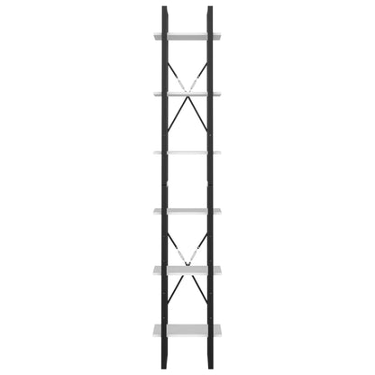vidaXL Bücherregal 6 Fächer Weiß 40x30x210 cm Holzwerkstoff