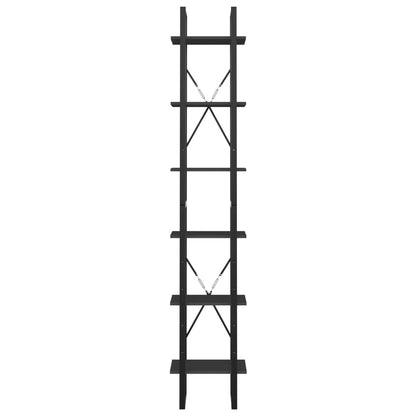 vidaXL Bücherregal 6 Fächer Grau 40x30x210 cm Holzwerkstoff