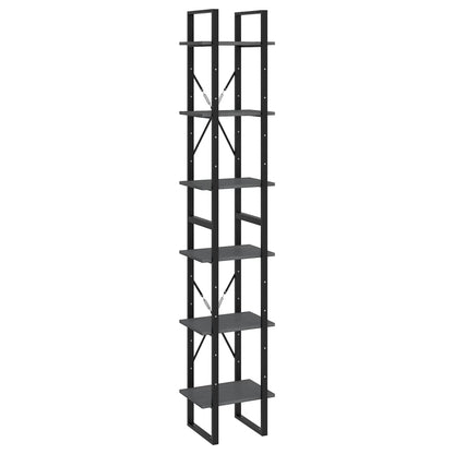 vidaXL Standregal Hoch Grau 40x30x210 cm Massivholz Kiefer