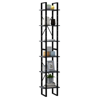 vidaXL Standregal Hoch Grau 40x30x210 cm Massivholz Kiefer