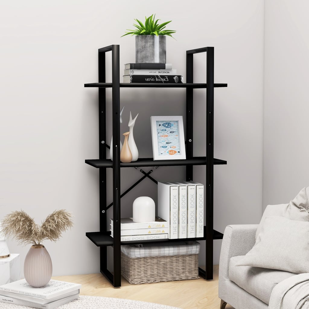vidaXL Lagerregal Schwarz 60x30x105 cm Holzwerkstoff