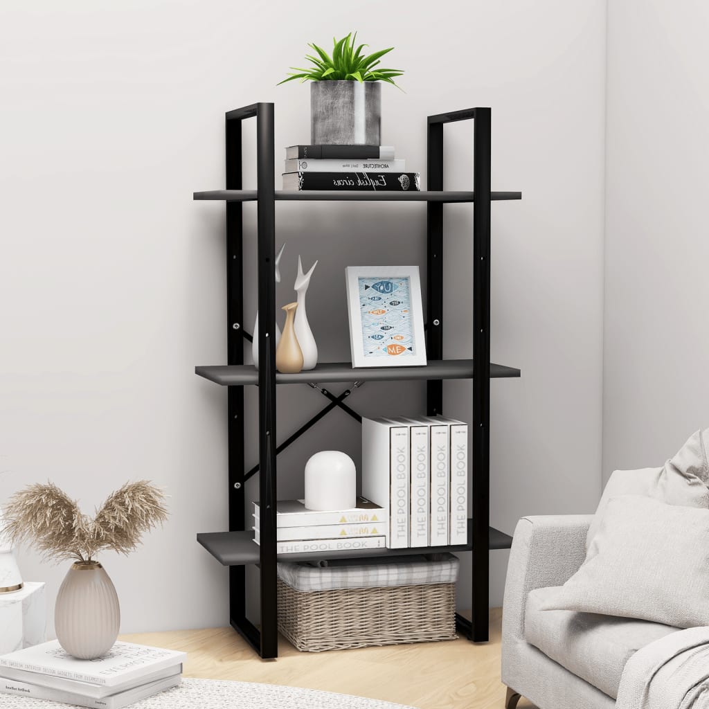 vidaXL Lagerregal Grau 60x30x105 cm Holzwerkstoff
