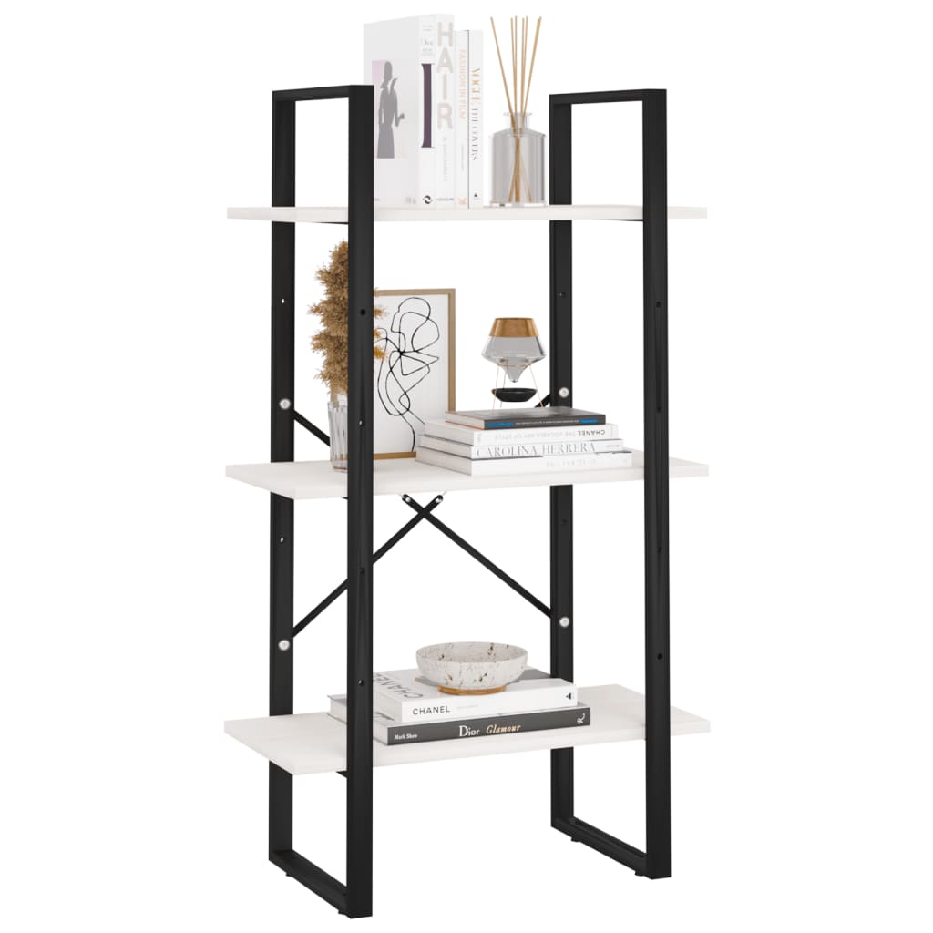 vidaXL Standregal Weiß 60x30x105 cm Massivholz Kiefer