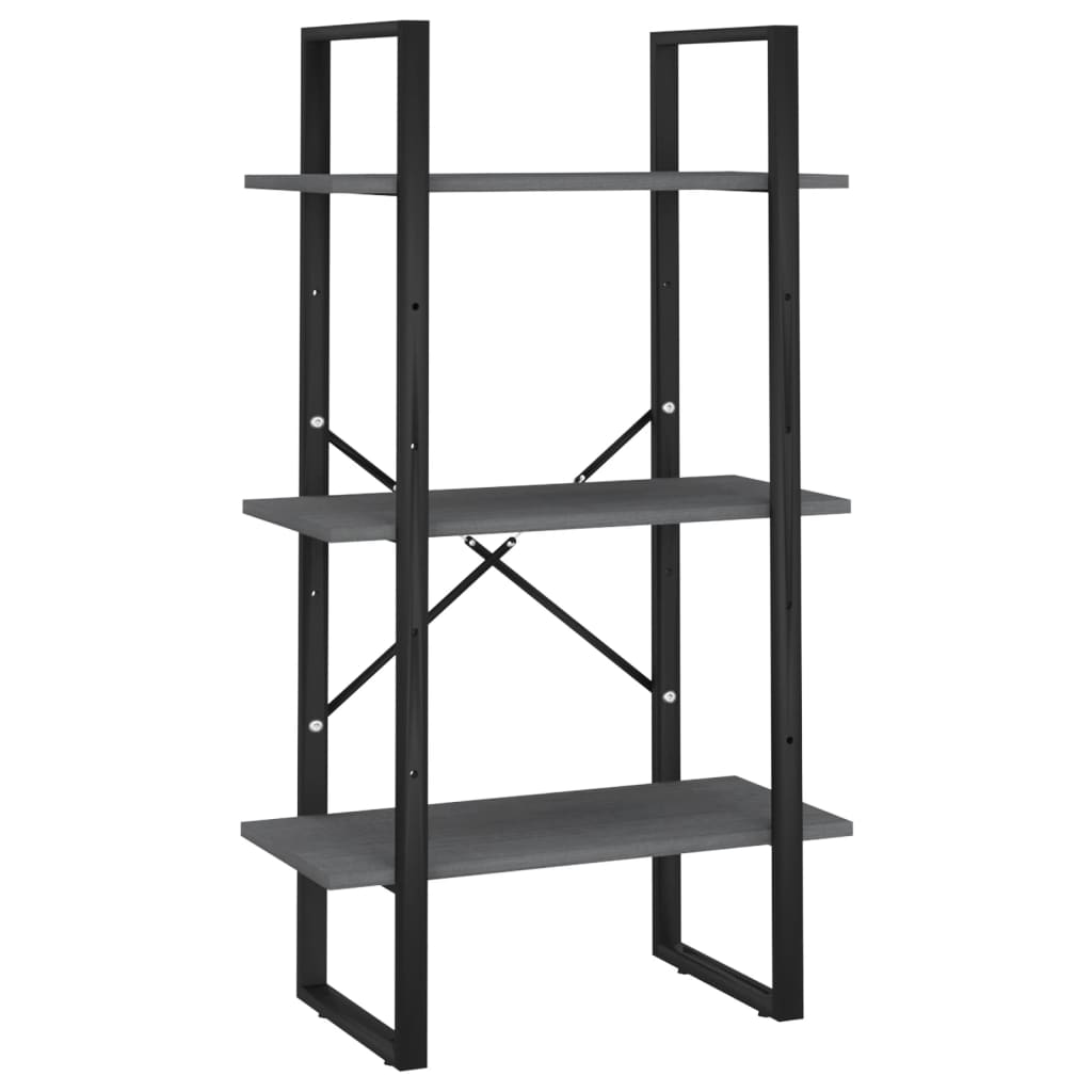 vidaXL Étagère sur pied gris 60x30x105 cm bois de pin massif