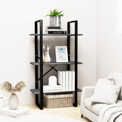 vidaXL Étagère sur pied gris 60x30x105 cm bois de pin massif