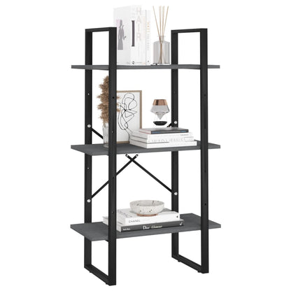 vidaXL Étagère sur pied gris 60x30x105 cm bois de pin massif