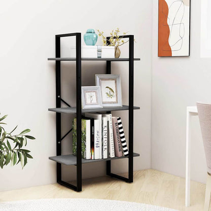 vidaXL Étagère sur pied gris 60x30x105 cm bois de pin massif