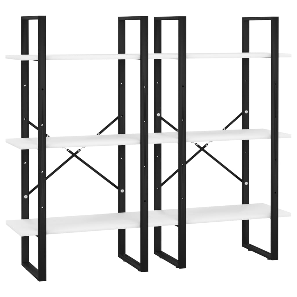 vidaXL Lagerregal Weiß 60x30x210 cm Holzwerkstoff