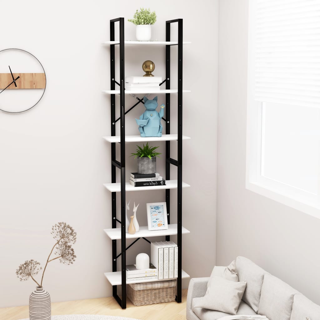 vidaXL Lagerregal Weiß 60x30x210 cm Holzwerkstoff
