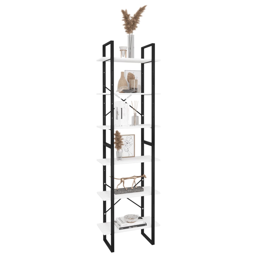 vidaXL Lagerregal Weiß 60x30x210 cm Holzwerkstoff
