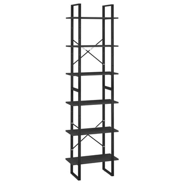 vidaXL Étagère de rangement noire 60x30x210 cm en bois d'ingénierie