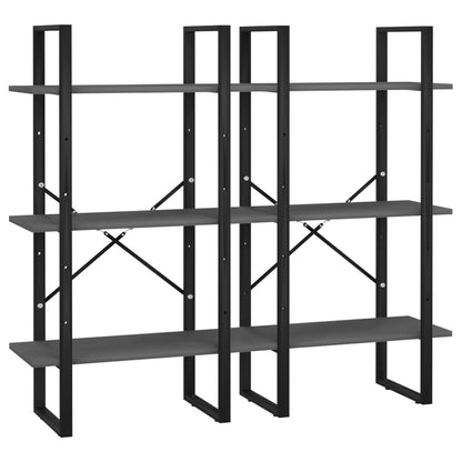 vidaXL Lagerregal Grau 60x30x210 cm Holzwerkstoff