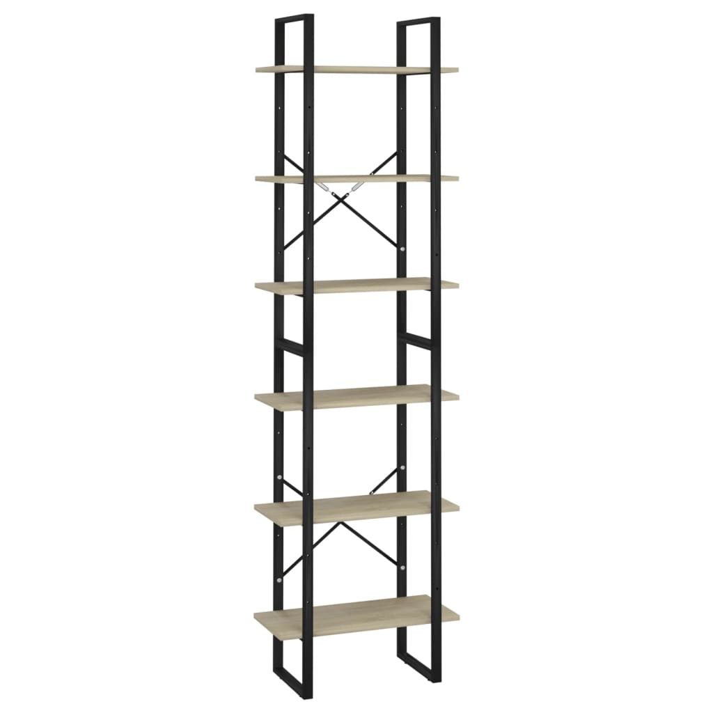 vidaXL Lagerregal Sonoma-Eiche 60x30x210 cm Holzwerkstoff