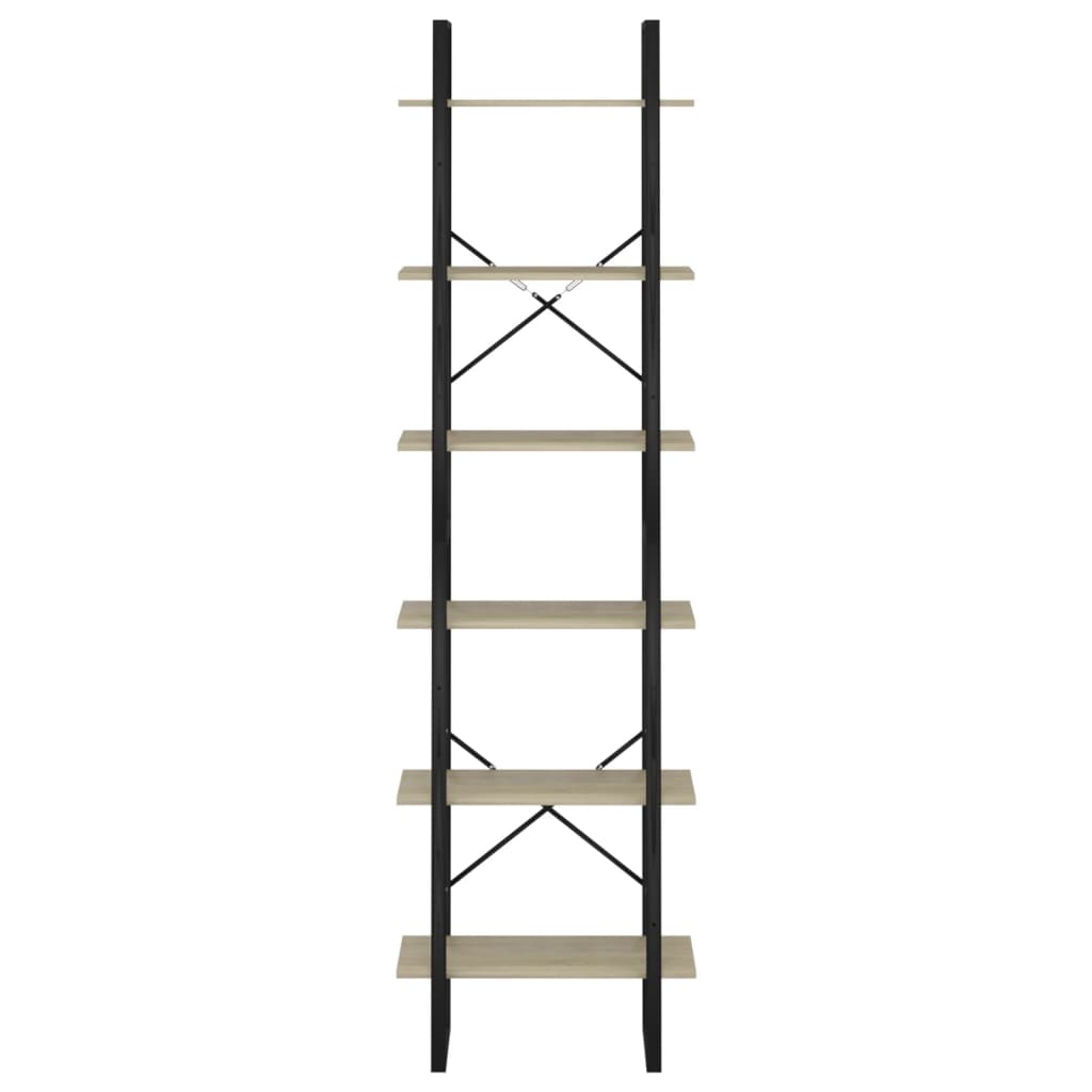 vidaXL Lagerregal Sonoma-Eiche 60x30x210 cm Holzwerkstoff
