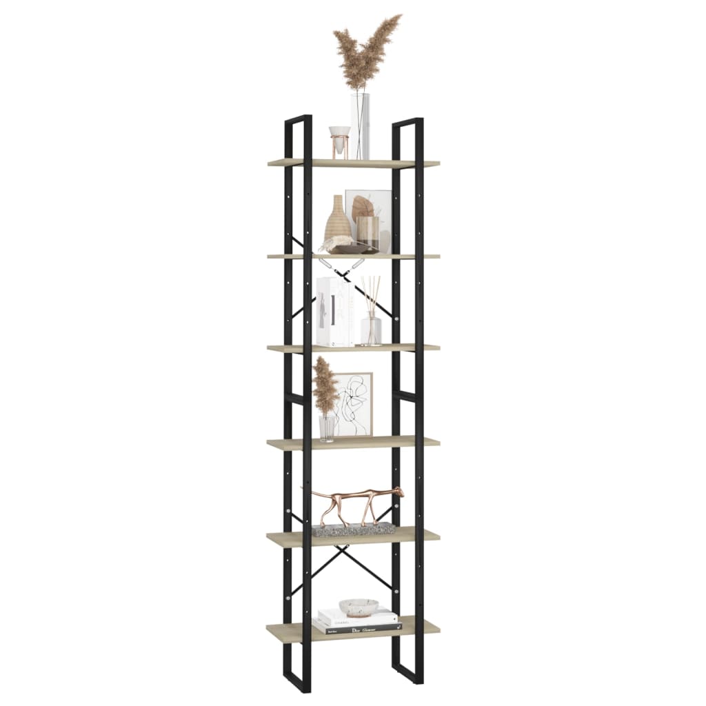 vidaXL Lagerregal Sonoma-Eiche 60x30x210 cm Holzwerkstoff