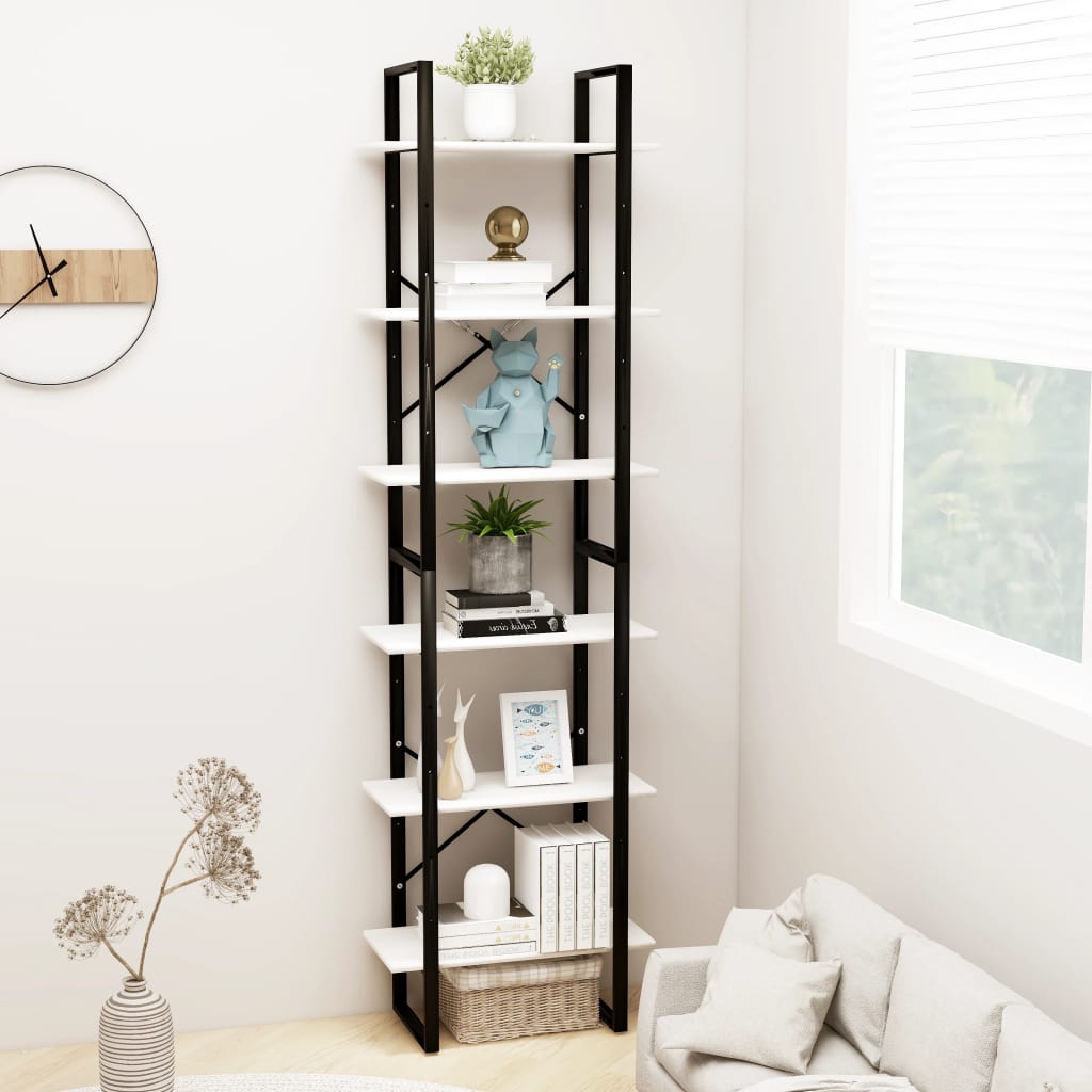 vidaXL Étagère de rangement blanc 60x30x210 cm pin massif