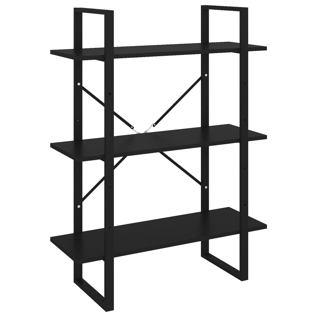 vidaXL Bibliothèque Noir 80x30x105 cm Bois d'ingénierie