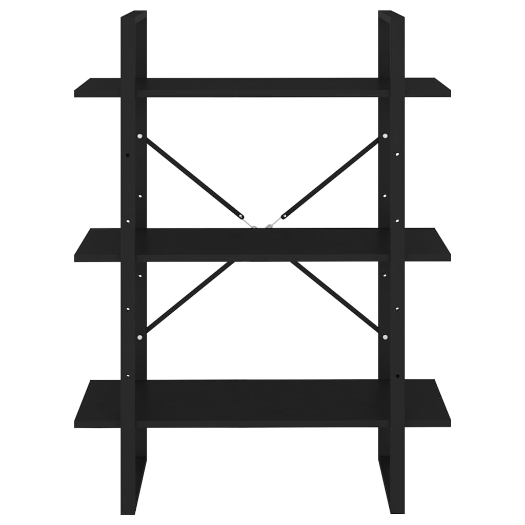 vidaXL Bibliothèque Noir 80x30x105 cm Bois d'ingénierie