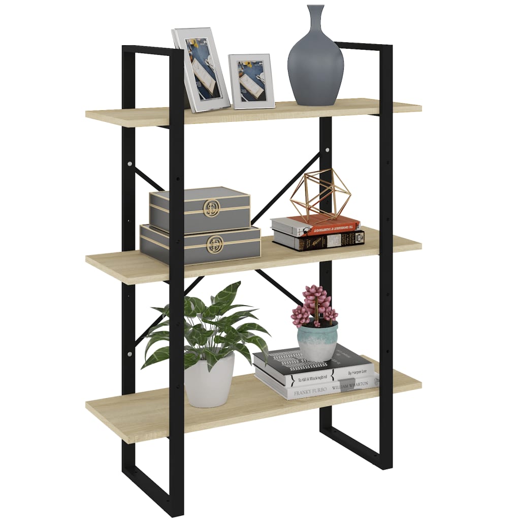vidaXL Bibliothèque chêne sonoma 80x30x105 cm Aggloméré