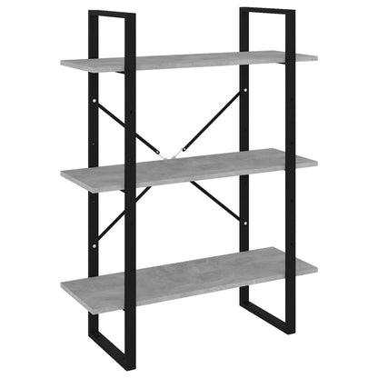 vidaXL Bibliothèque Gris Ciment 80x30x105 cm Bois d'ingénierie