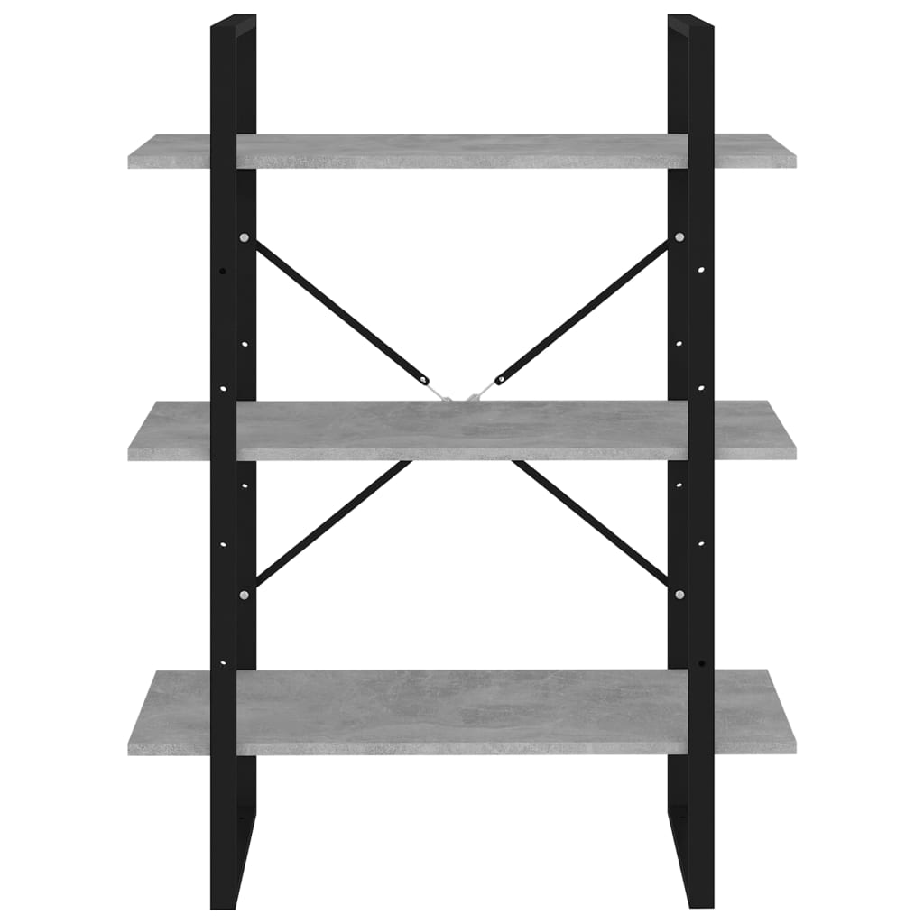 vidaXL Bibliothèque Gris Ciment 80x30x105 cm Bois d'ingénierie