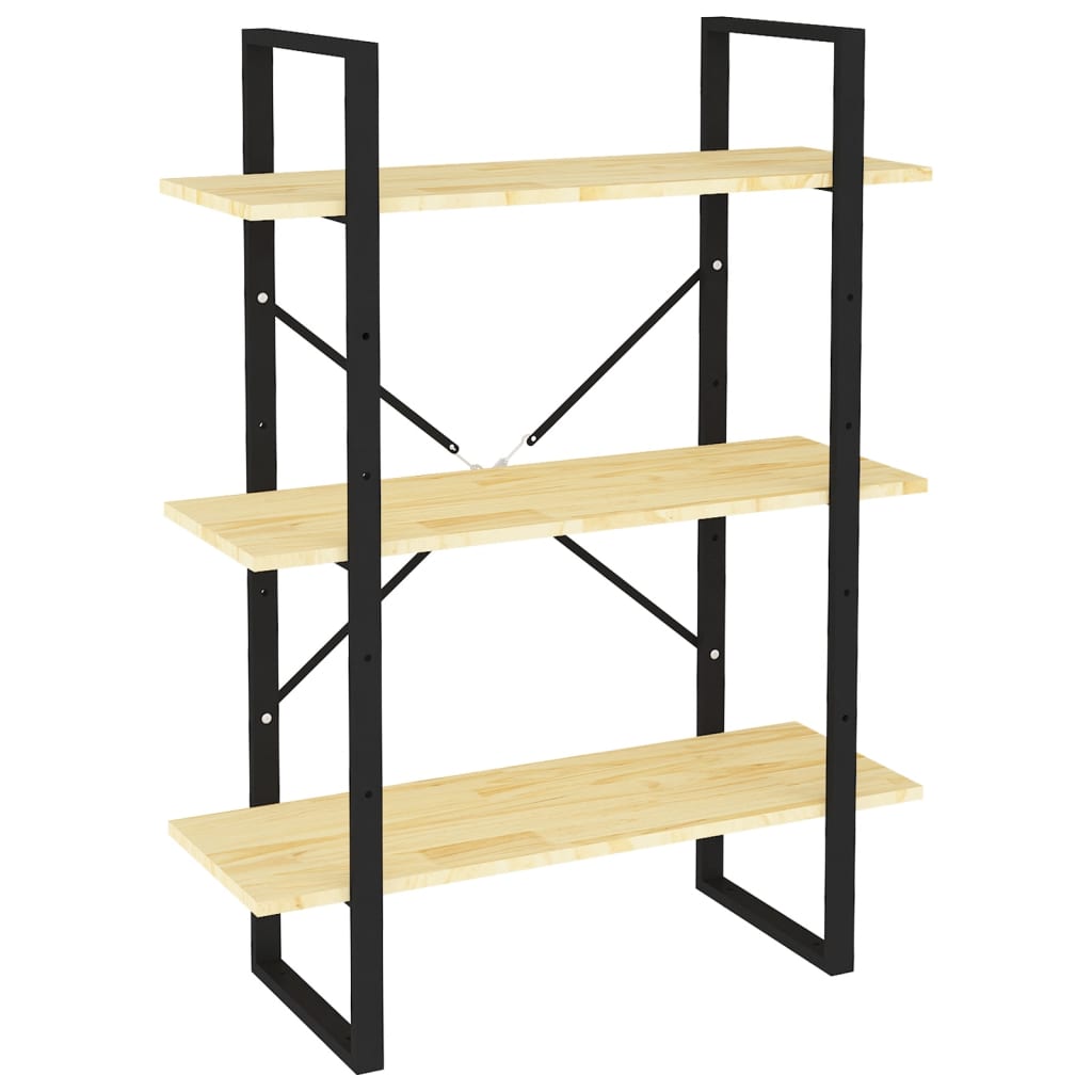 vidaXL Étagère à 3 niveaux 80x30x105 cm Bois de pin massif