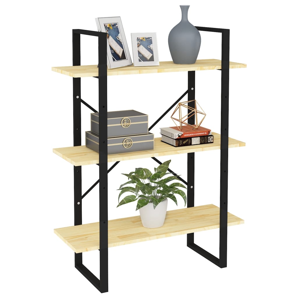 vidaXL Étagère à 3 niveaux 80x30x105 cm Bois de pin massif