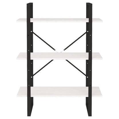 vidaXL Bibliothèque 3 étagères Blanc 80x30x105 cm Bois de pin massif