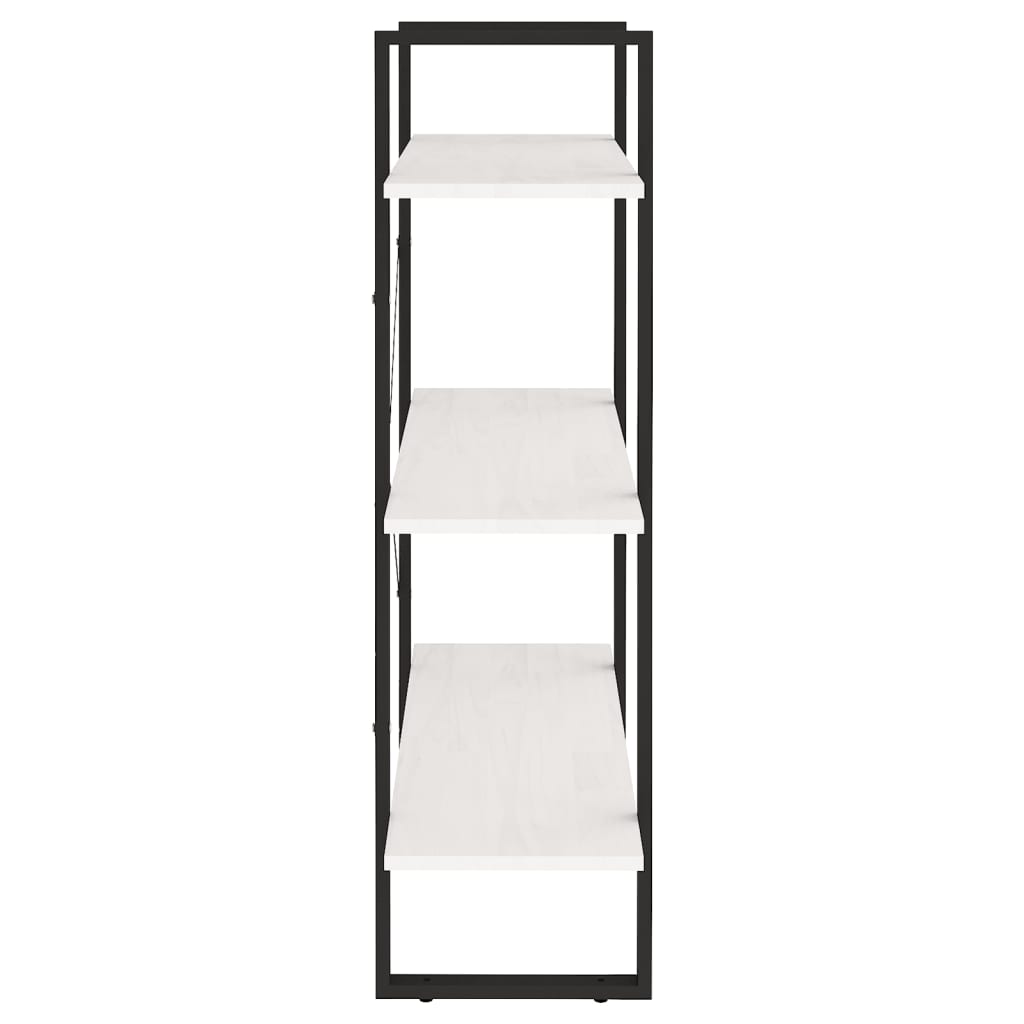 vidaXL Bibliothèque 3 étagères Blanc 80x30x105 cm Bois de pin massif